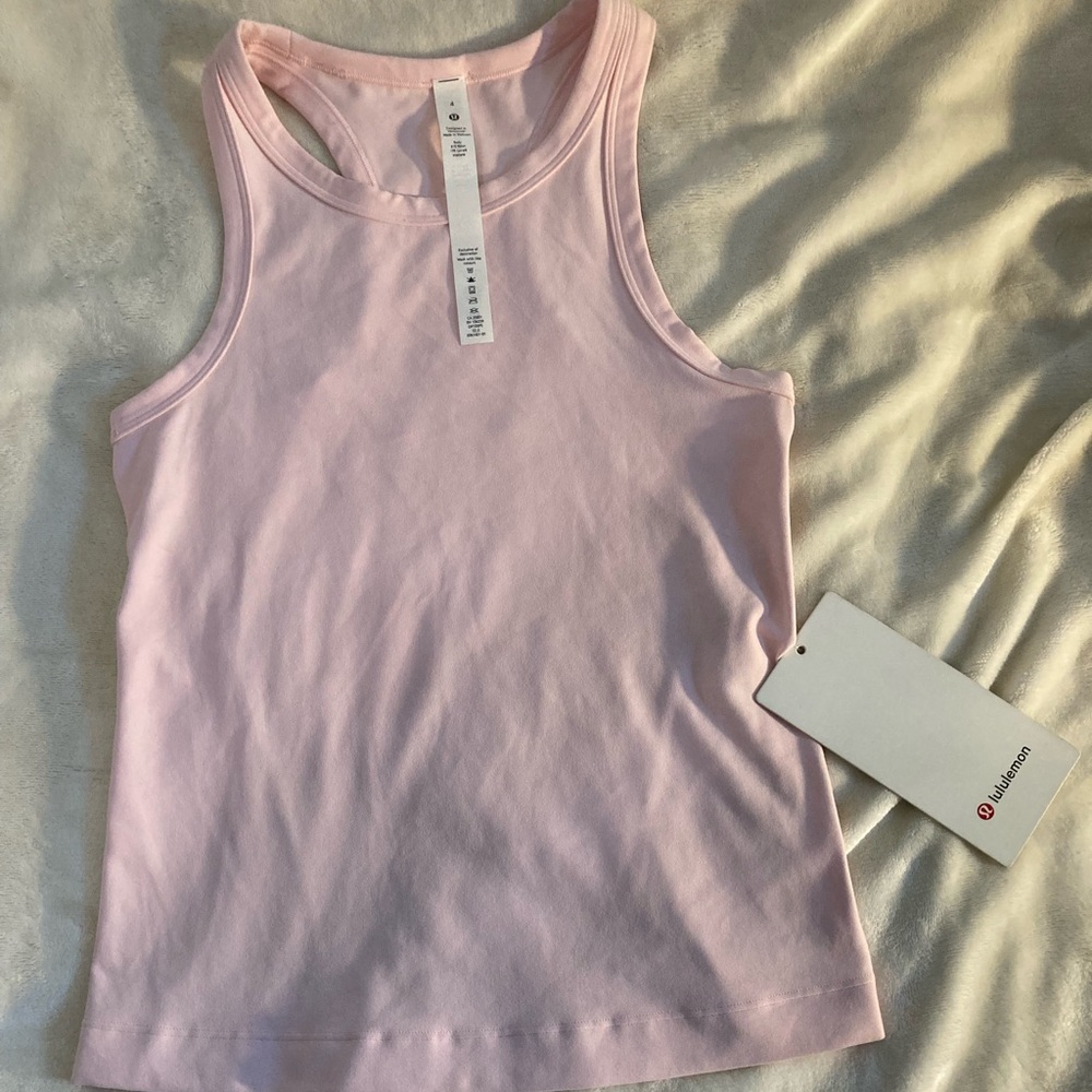 LuluLemon size 4 racer back top in light pink